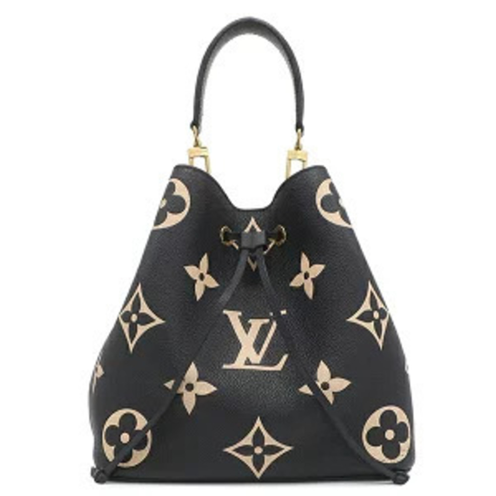 Louis Vuitton bag Neo Noe Leather Bicolor Empreinte Black x Beige Cream